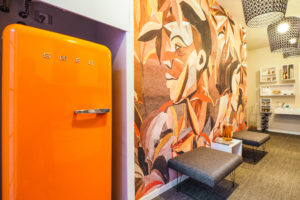 Moscova 60 – Living area, fridge detail