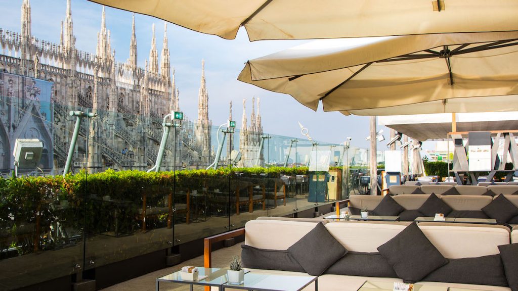 vista panoramica dalla terrazza La Rinascente
