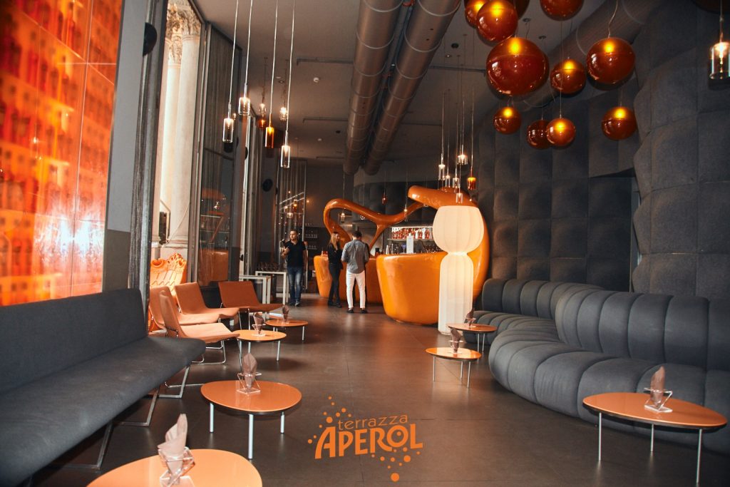 Terrazza Aperol Milano interni di design